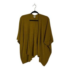 Anthropologie‎ Akemi + Kin Mustard Yellow Knit Short Sleeve Cardigan